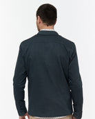 Slim Fit Overshirt with Micro - Pattern - Men's Casual Jacket at Menzclub
