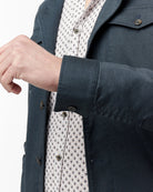 Slim Fit Overshirt with Micro - Pattern - Men's Casual Jacket at Menzclub