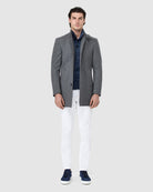 Zip Detail Overcoat - Men's Coats at Menzclub
