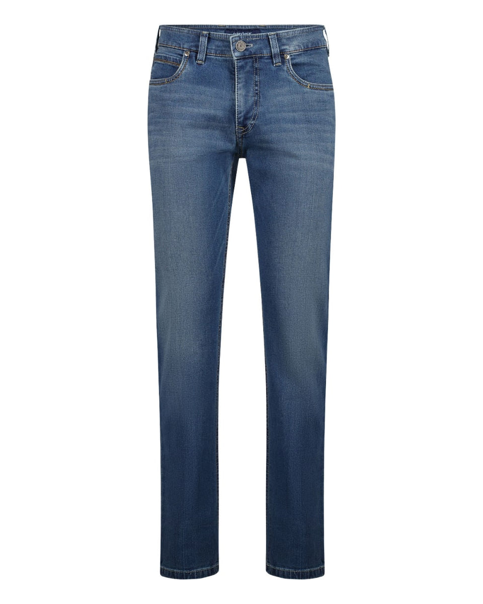 Jean Femme GARDEUR Bleu Foncé Taille 42 - Coupe Droite Avec Fermeture Bas Des Jambes - Comme Neuf !