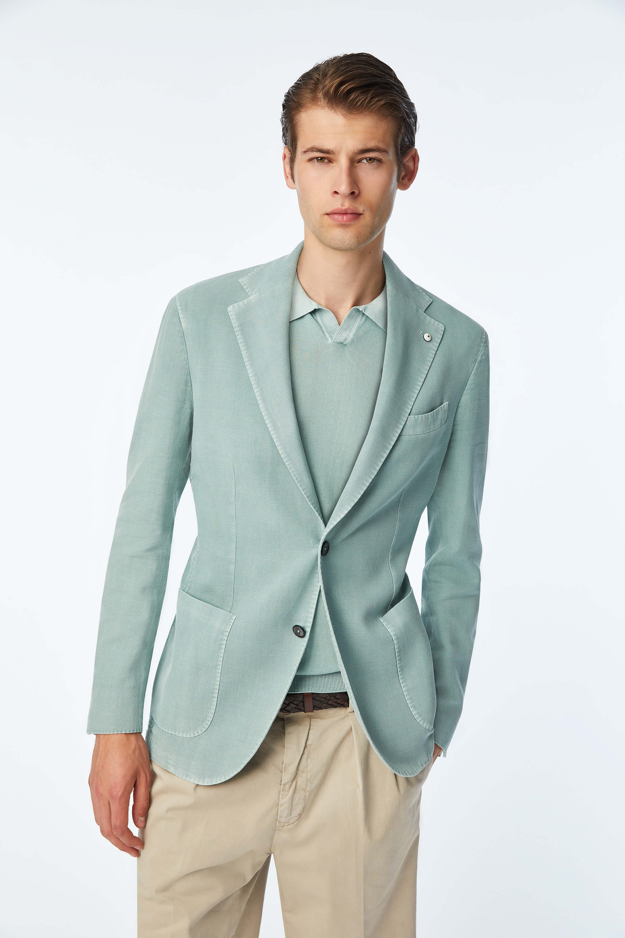 Garment - dyed Jack Jacket - Men's Blazers at Menzclub