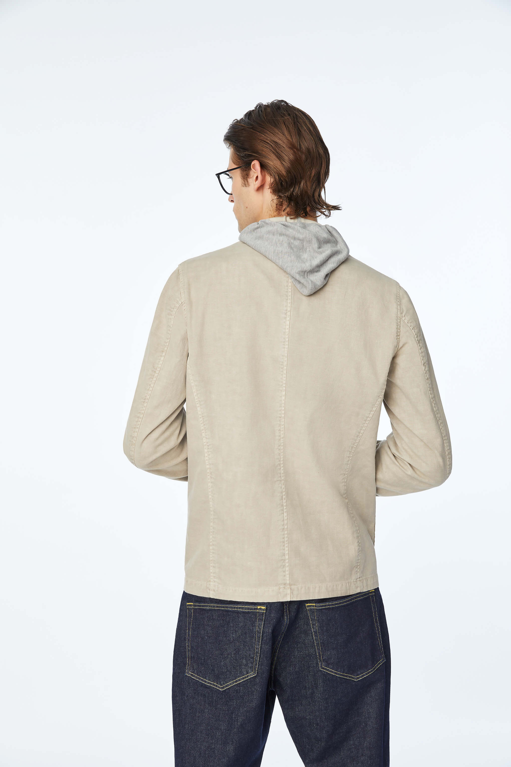 Garment - dyed Overshirt - Men's Casual Jacket at Menzclub