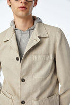 Garment - dyed Overshirt - Men's Casual Jacket at Menzclub