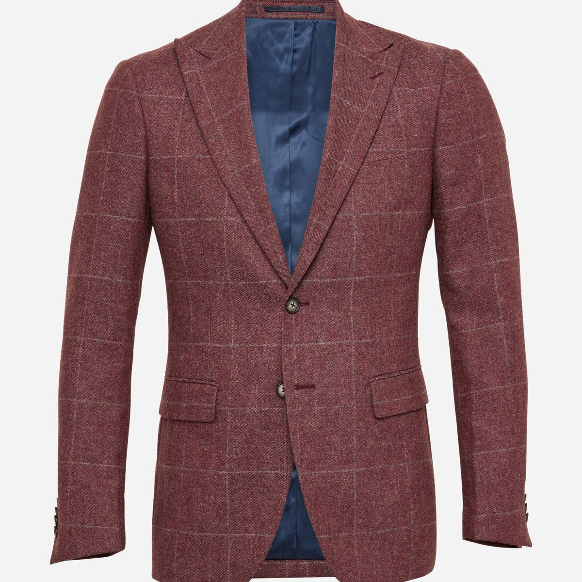 Beverly Check Maroon Blazer - Men's Blazers at Menzclub