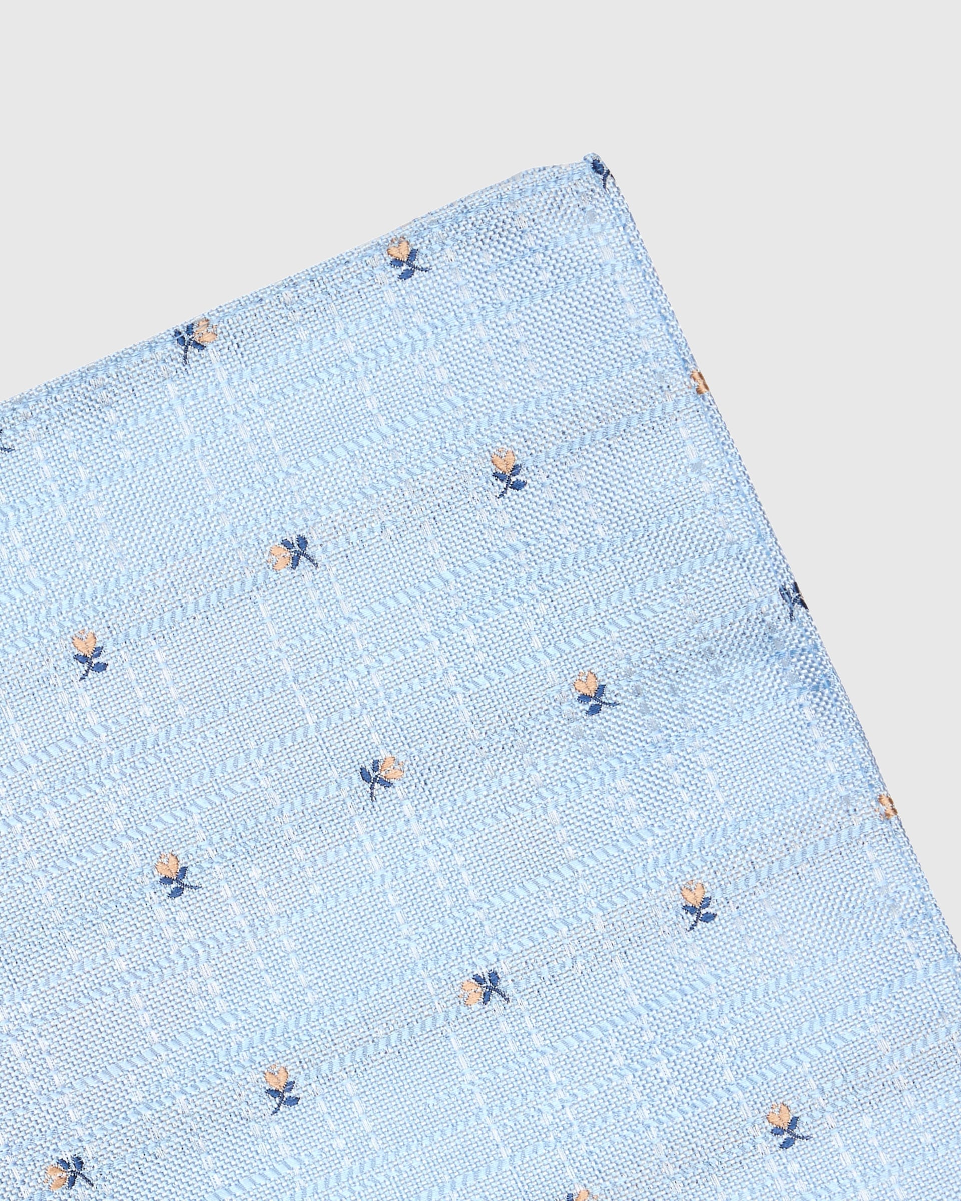 Blue Rose Silk Pocket Square - Men's Pocket Squares at Menzclub