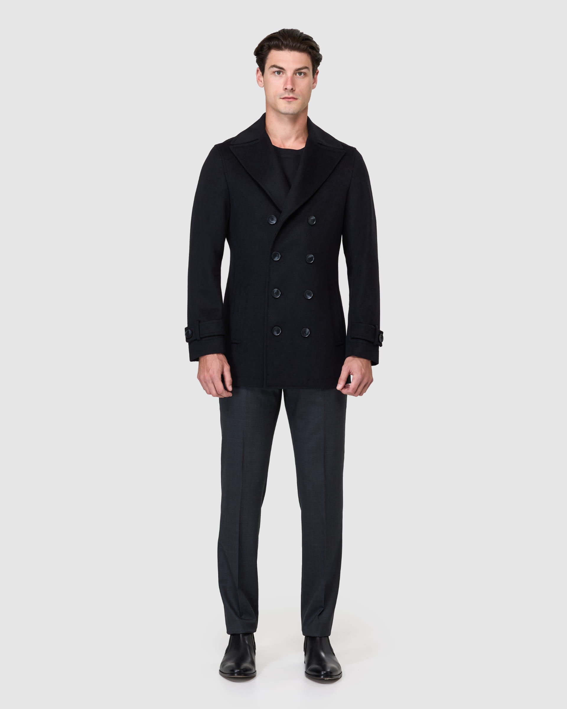 Charles Pea Coat - Men's Coats at Menzclub