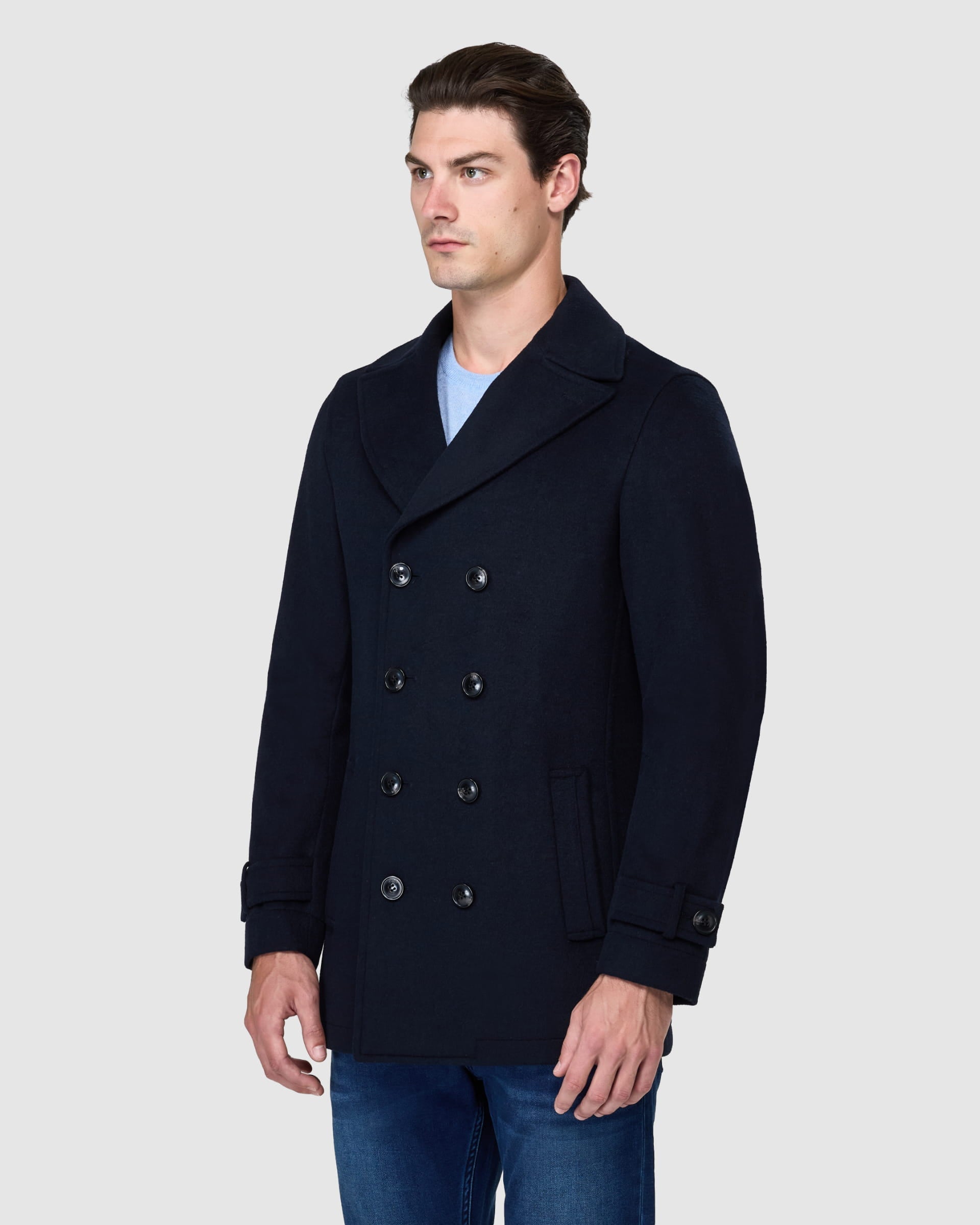 Charles Pea Coat - Men's Coats at Menzclub
