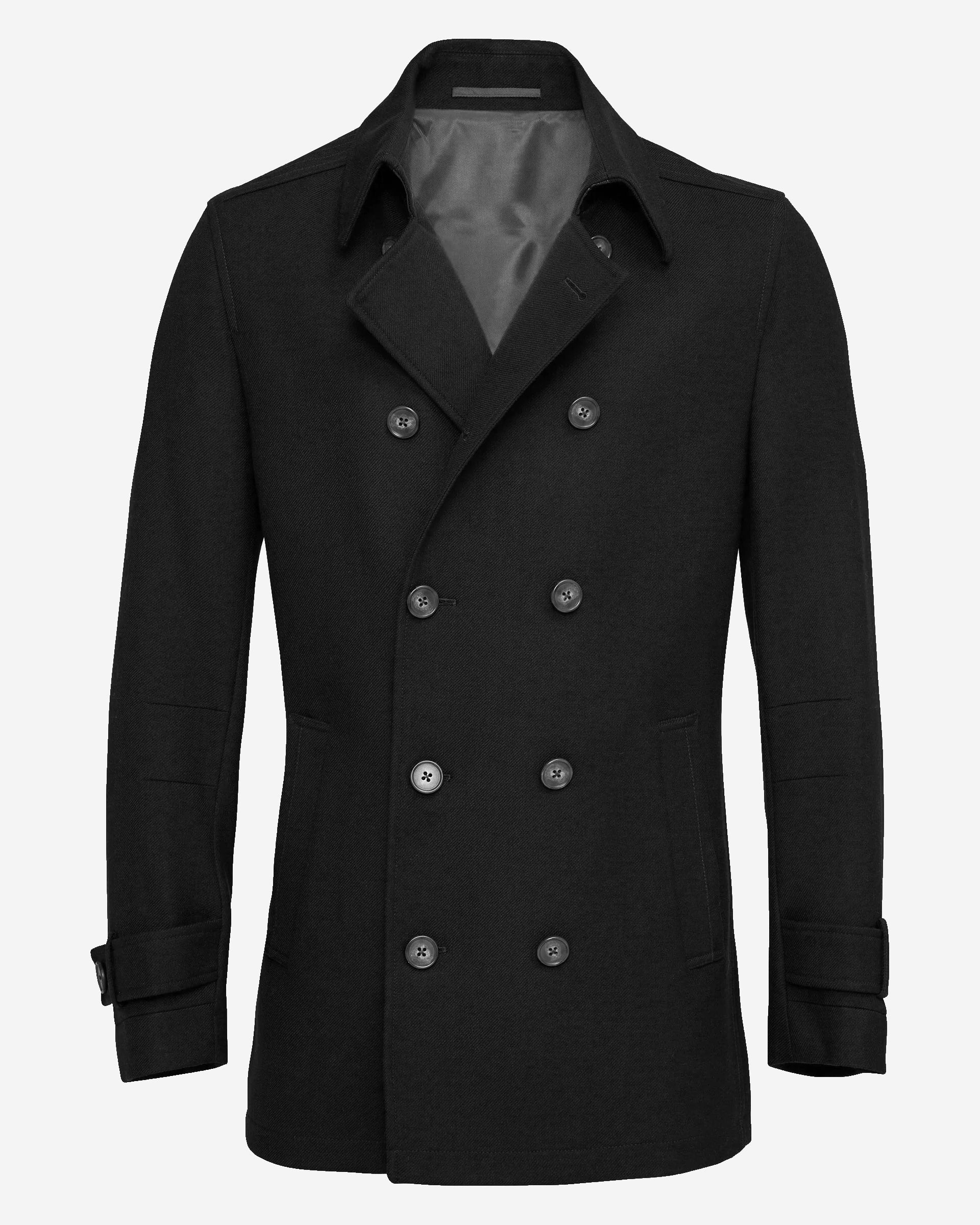 Double Breasted Peacoat - Men's Coats at Menzclub