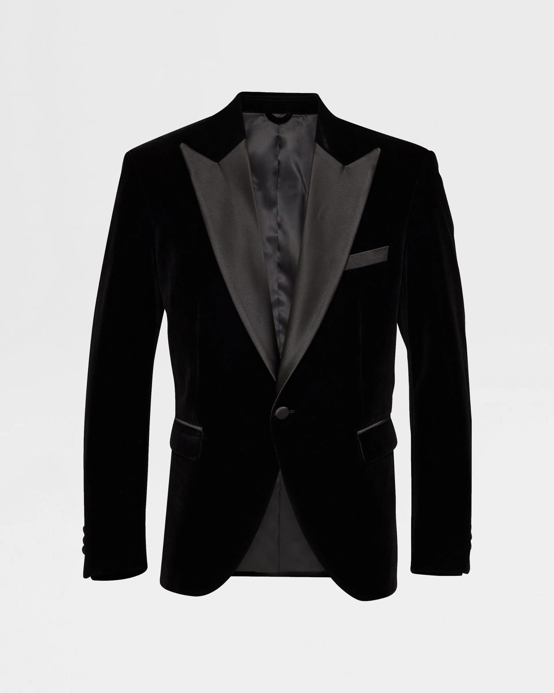 Peak Lapel Velvet Jacket - Men's Blazers at Menzclub