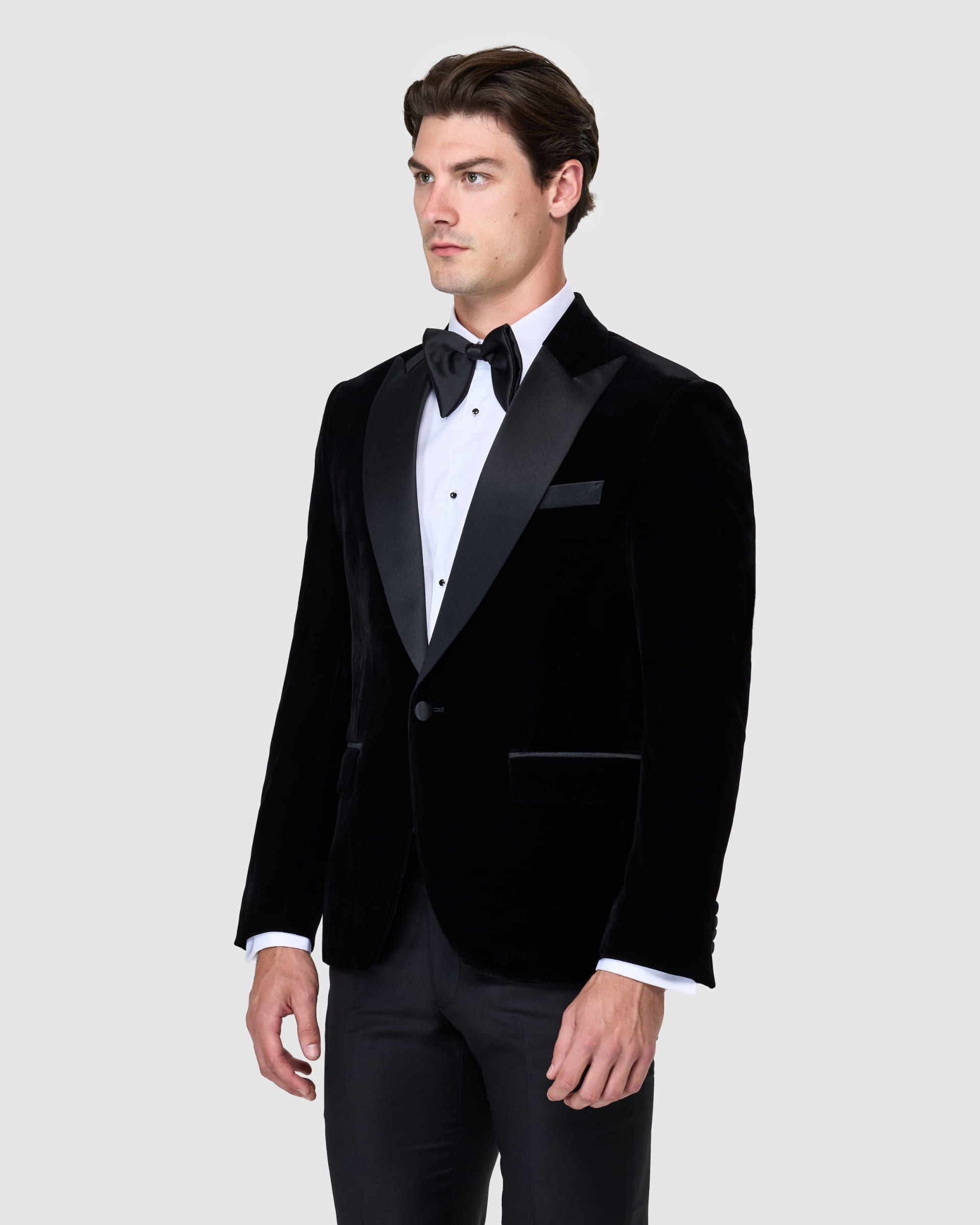 Peak Lapel Velvet Jacket - Men's Tuxedos at Menzclub