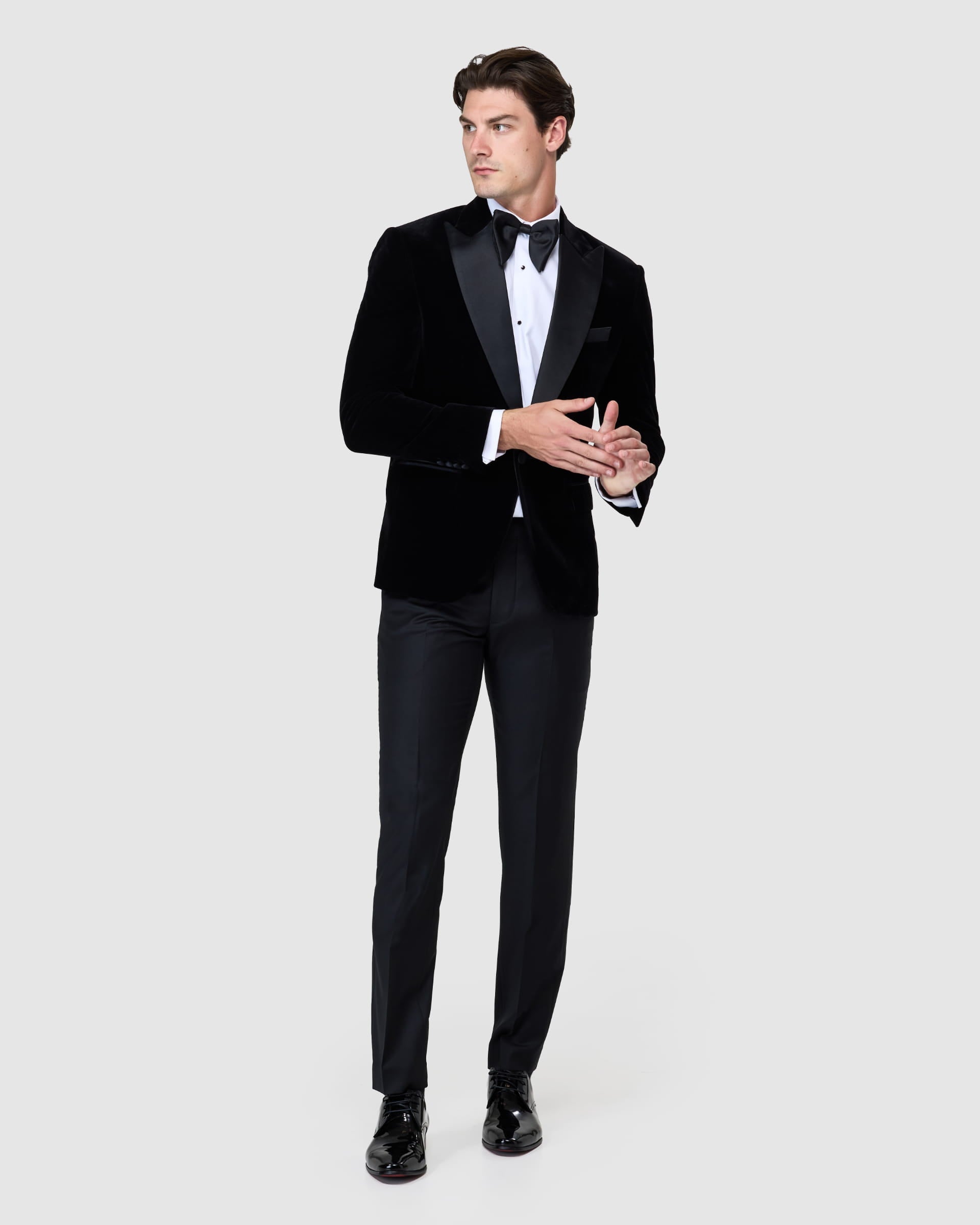 Peak Lapel Velvet Jacket - Men's Tuxedos at Menzclub