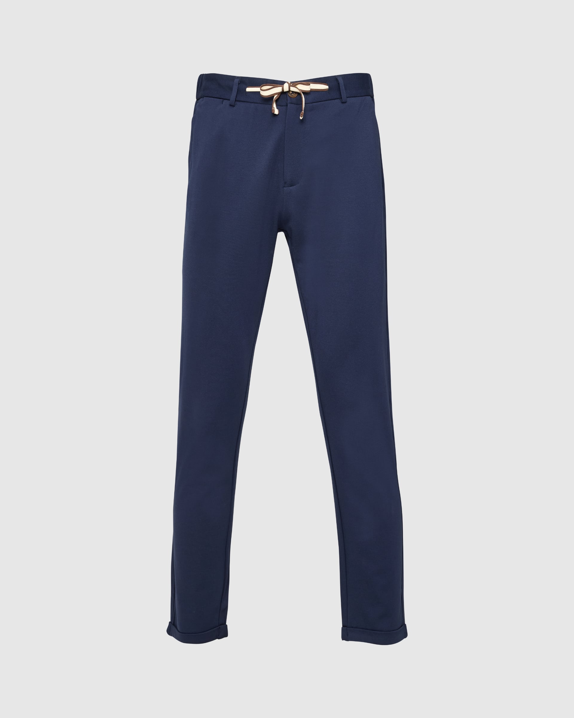VARICK Navy Stretch Trouser - Men's Pants at Menzclub