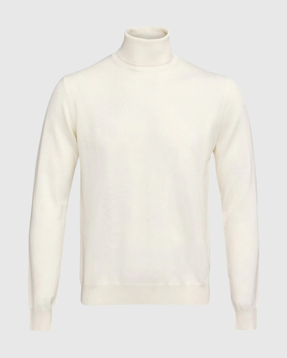 Merino Wool Roll Neck - Men's Knitwear at Menzclub