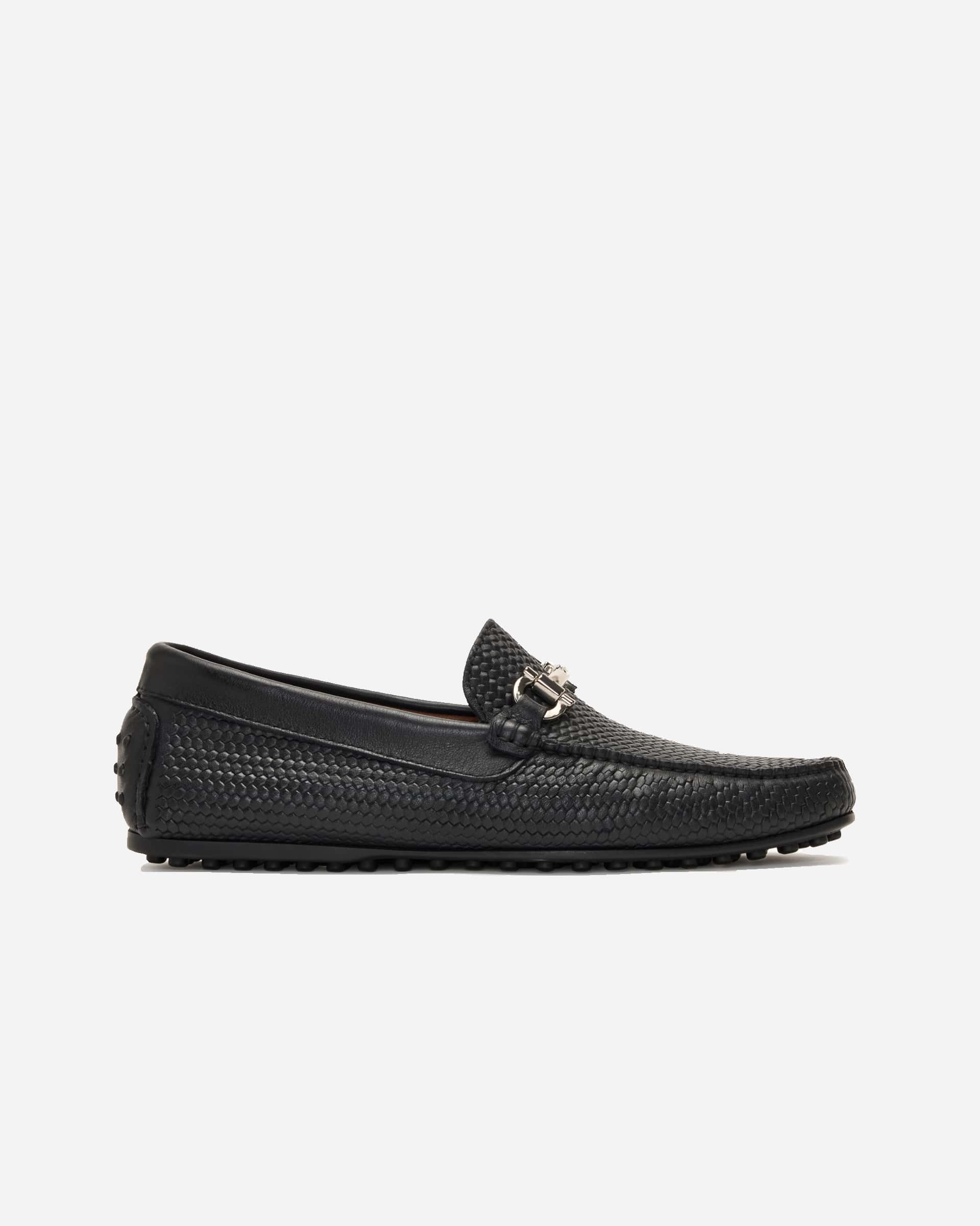 Acri Black Penny Loafer - Men's Slip On at Menzclub