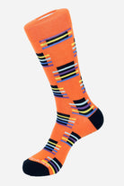 Block Stripe Socks - Men's Socks at Menzclub