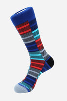 Checker Stripe Socks - Men's Socks at Menzclub