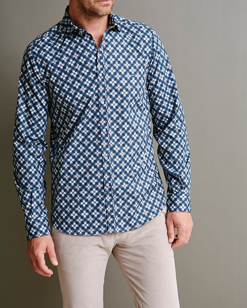 Cotton Shirt with Floral Print - Buy Men's Casual Shirts online at Menzclub