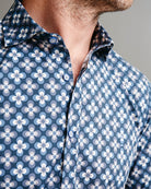 Cotton Shirt with Floral Print - Men's Casual Shirts at Menzclub