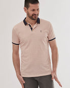 Pique Polo Shirt with Print - Men's Polo Shirts at Menzclub