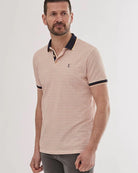 Pique Polo Shirt with Print - Men's Polo Shirts at Menzclub