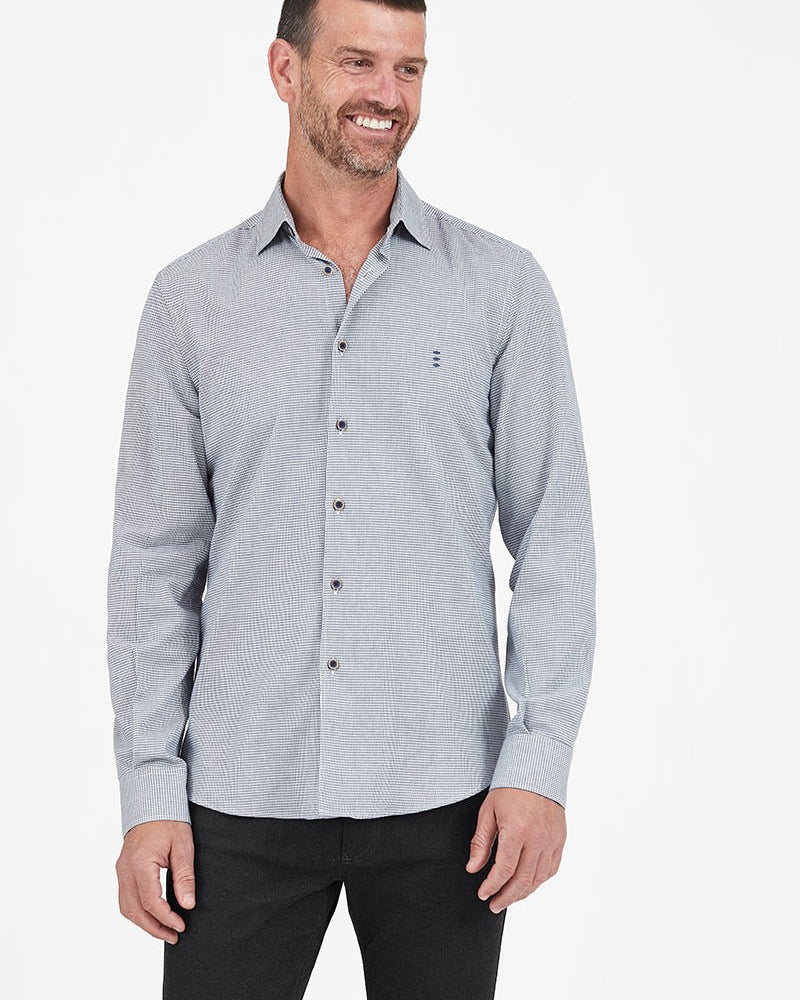 Regular Fit Pure Cotton Puppytooth Shirt - Men's Casual Shirts at Menzclub