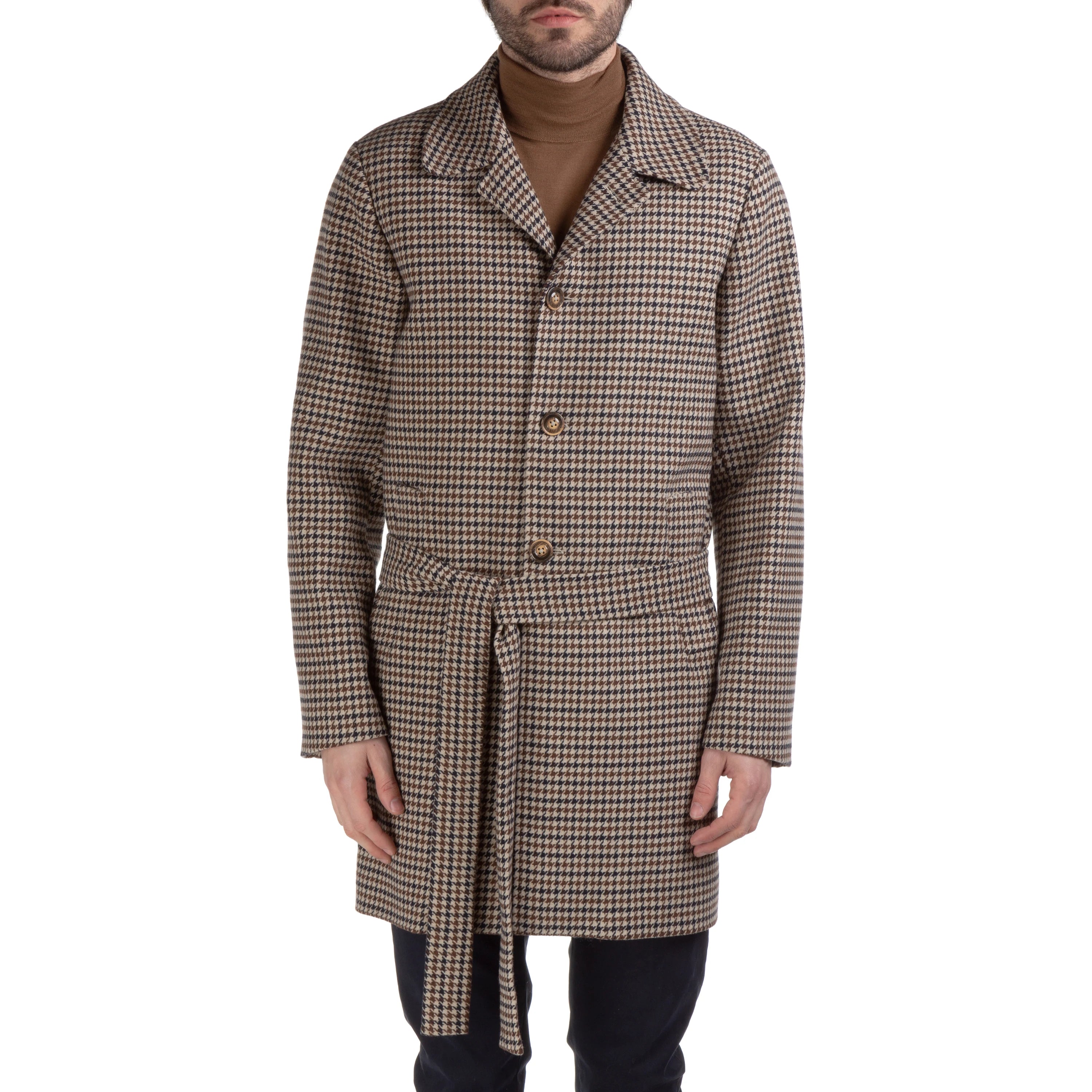 Houndstooth trench coat mens online