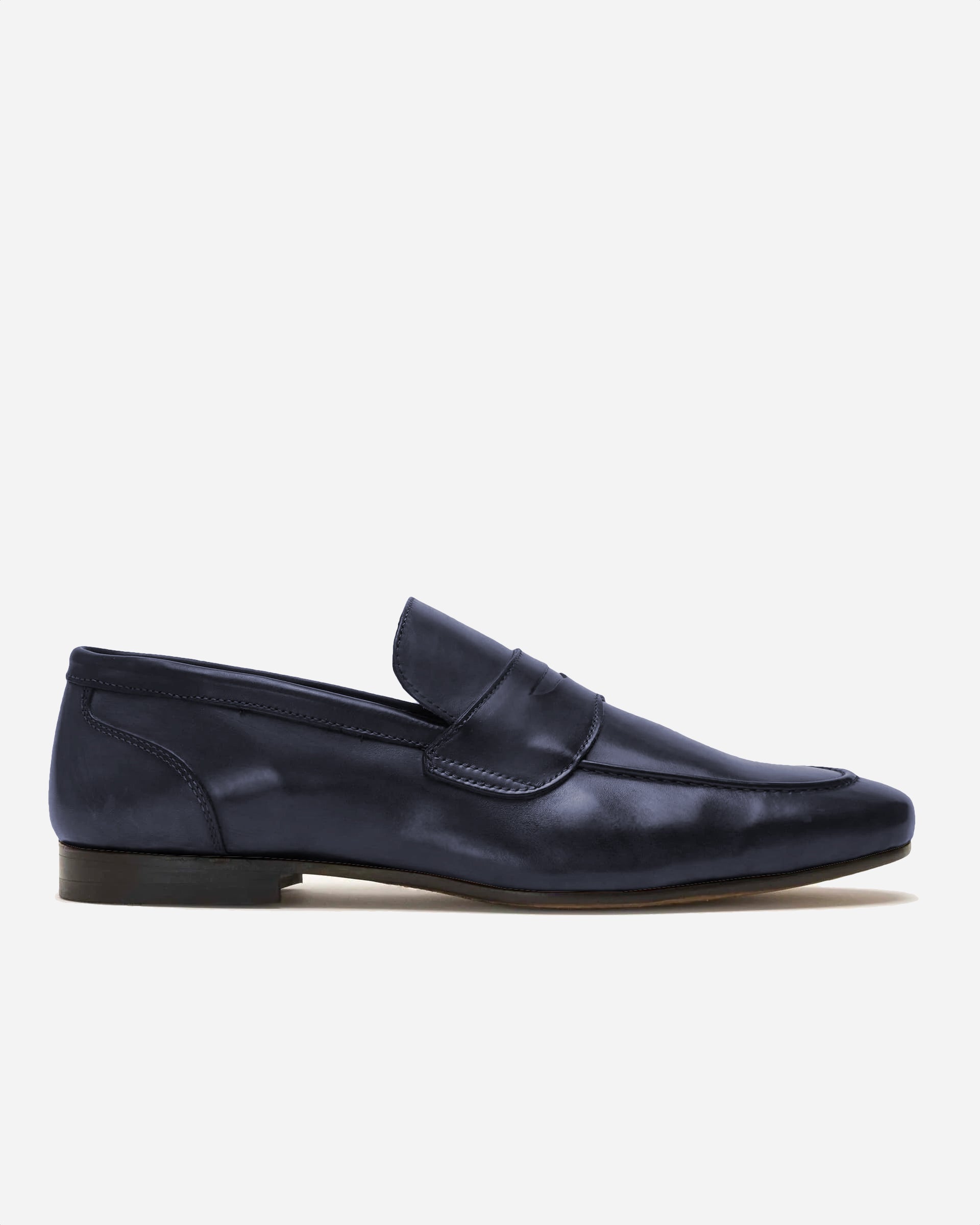I Maschi Navy Penny Loafers - Men's Loafers at Menzclub