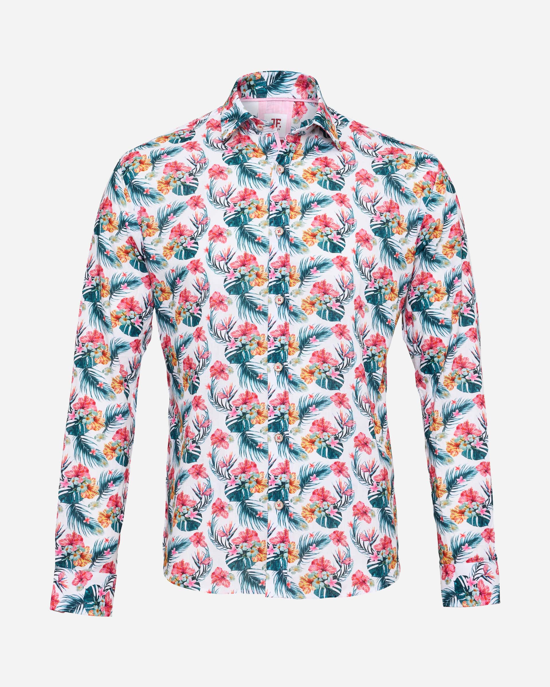 Jimmy Fox Printed Linen Shirt - Men's Casual Shirts at Menzclub