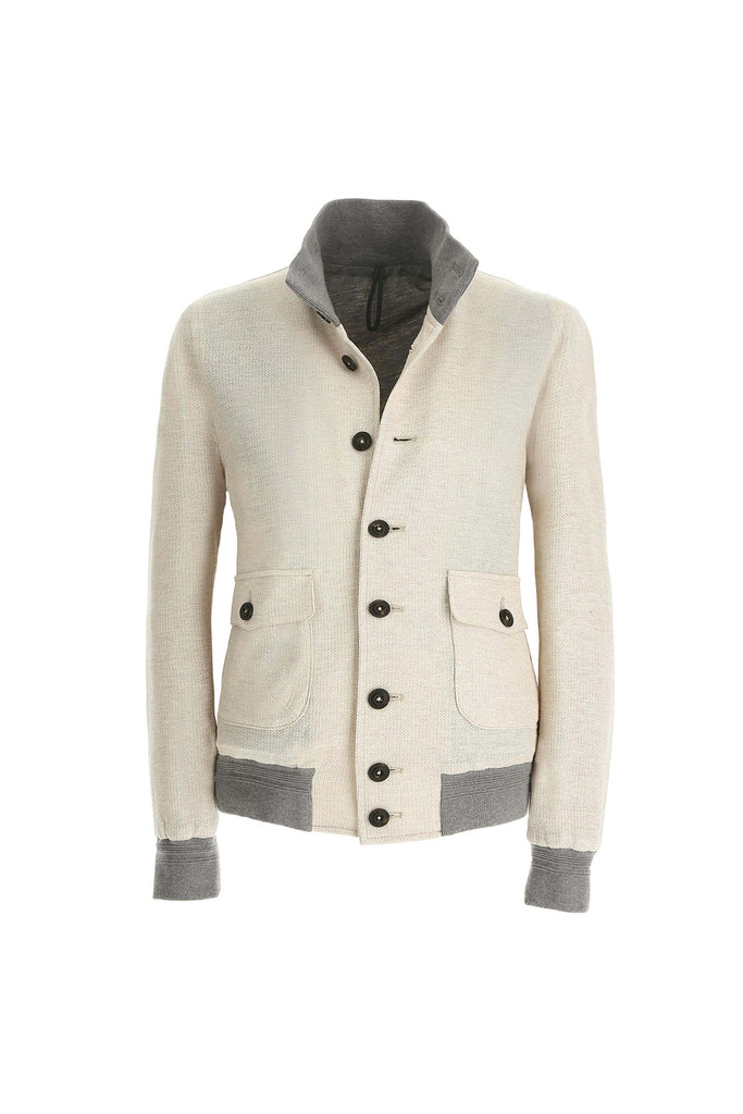 Bomber Jacket in White Jersey - Buy Men's Casual Jacket online at Menzclub