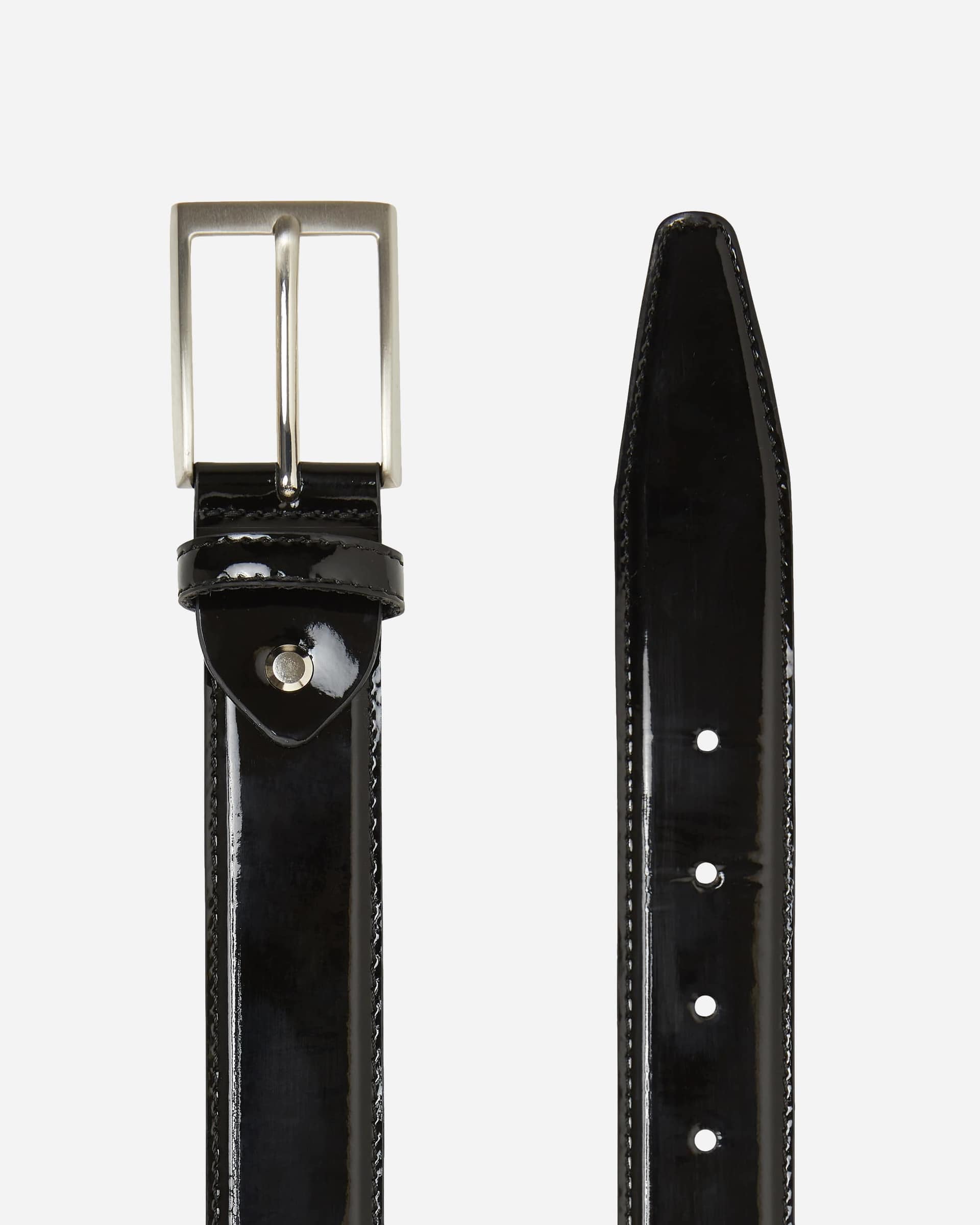 Patent leather outlet belt mens