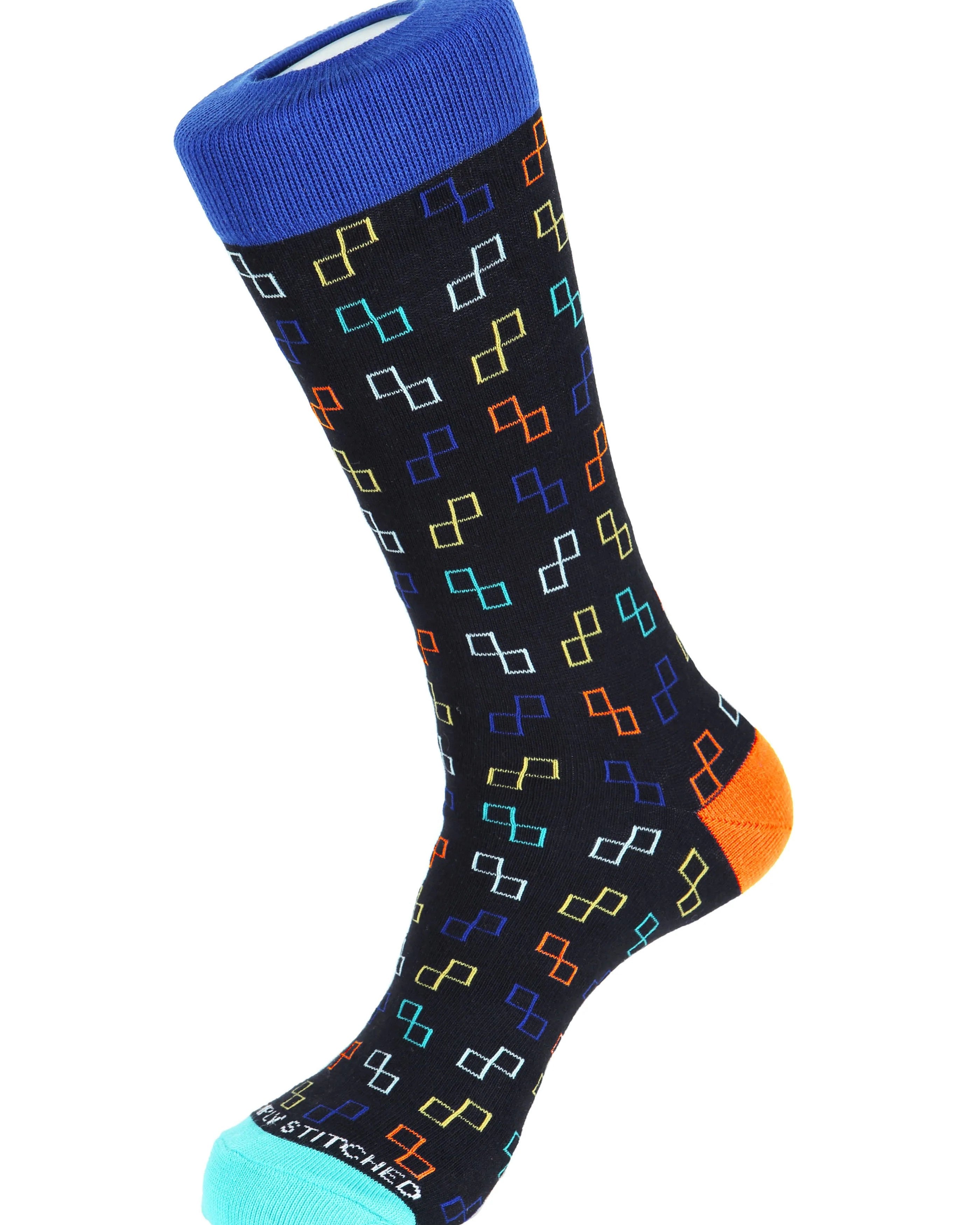 Matched Boxes Socks - Men's Socks at Menzclub