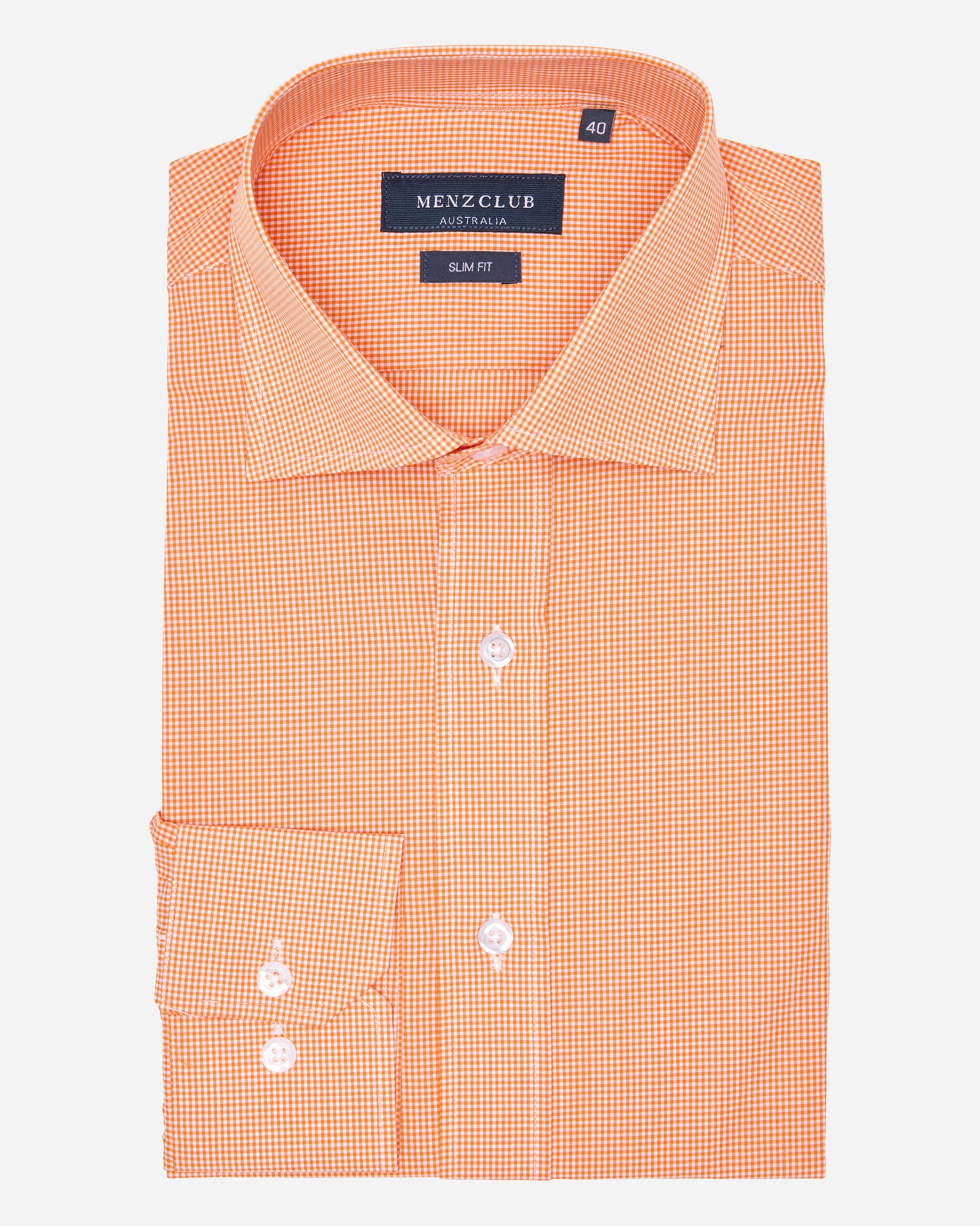 Orange discount gingham shirt