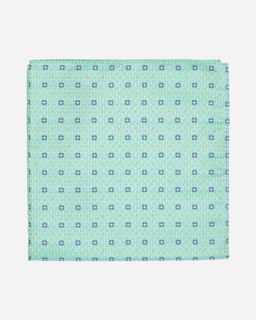 Mint Geometric Silk Pocket Square - Buy Men's Pocket Squares online at Menzclub