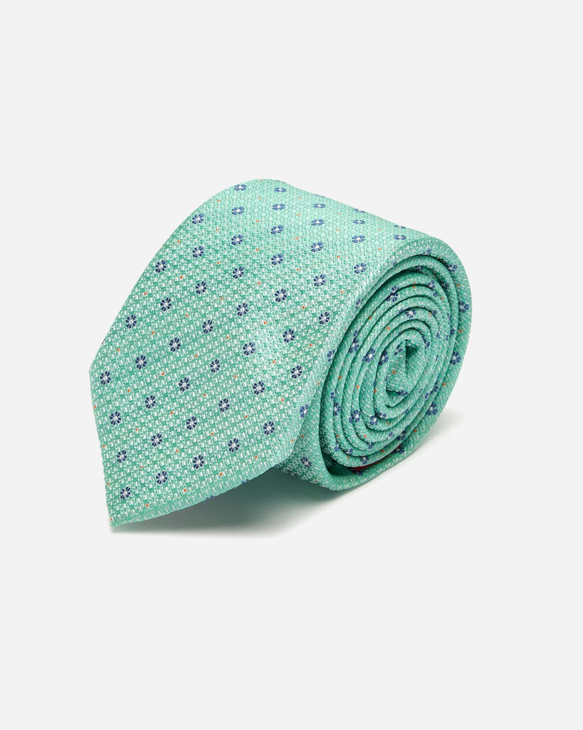 Mint Geometric Silk Tie - Buy Men's Ties online at Menzclub