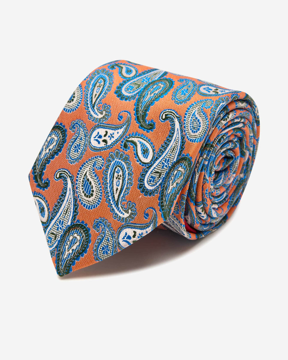 Naru Orange Silk Tie | Mens Silk Ties
