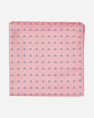 Pink Geometric Silk Pocket Square - Men's Pocket Squares at Menzclub
