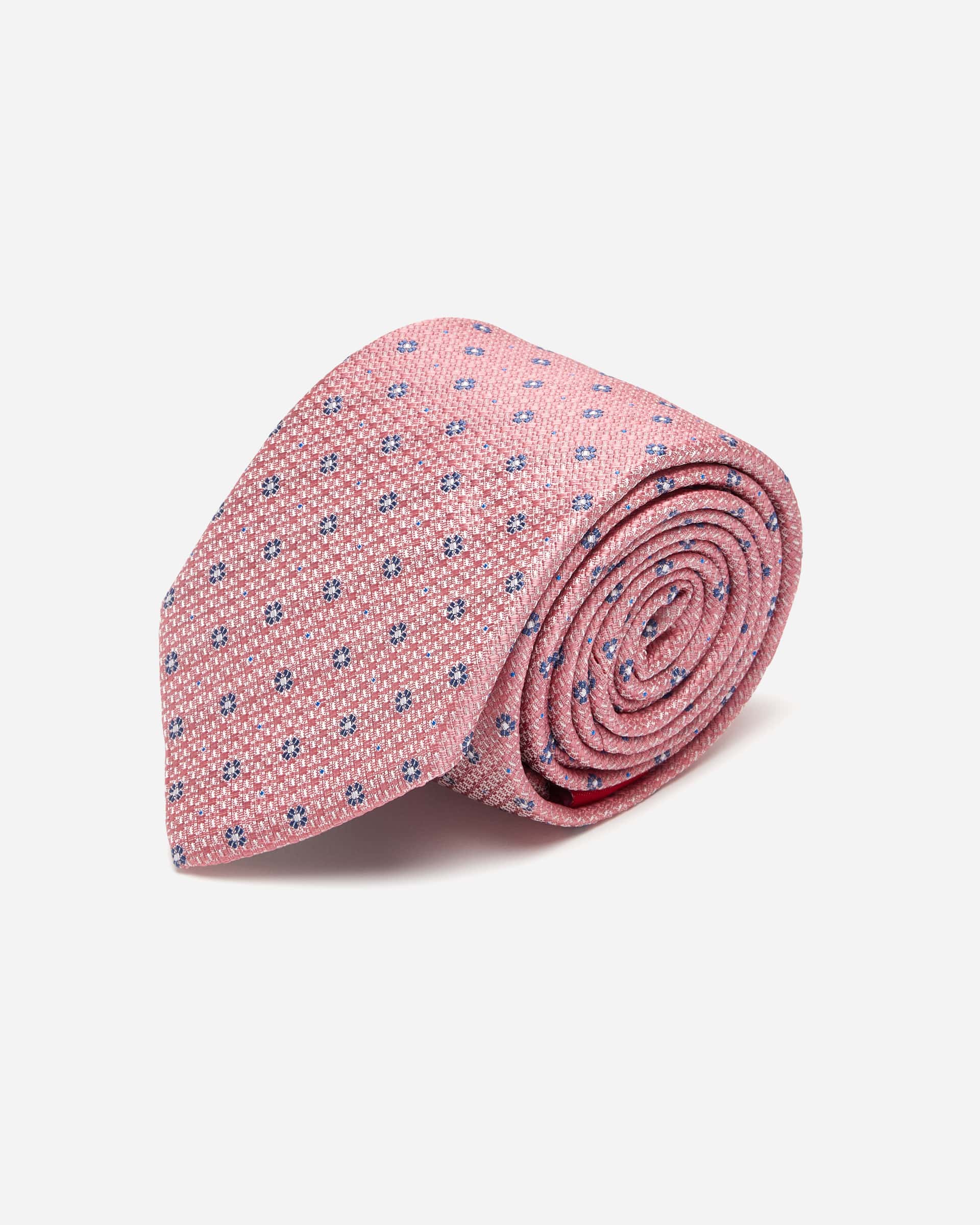 Pink Geometric Silk Tie - Men's Ties at Menzclub