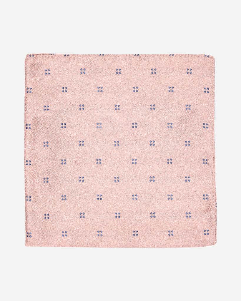 Pink with Blue Geometric Silk Pocket Square - Buy Men's Pocket Squares online at Menzclub
