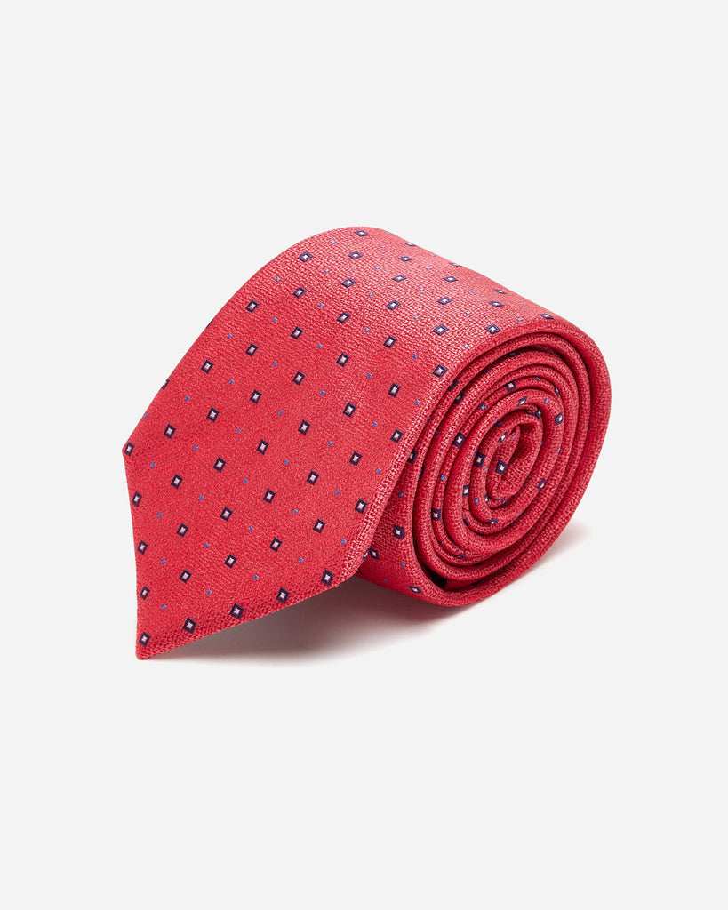 Salmon Geometric Silk Tie - Buy Men's Ties online at Menzclub