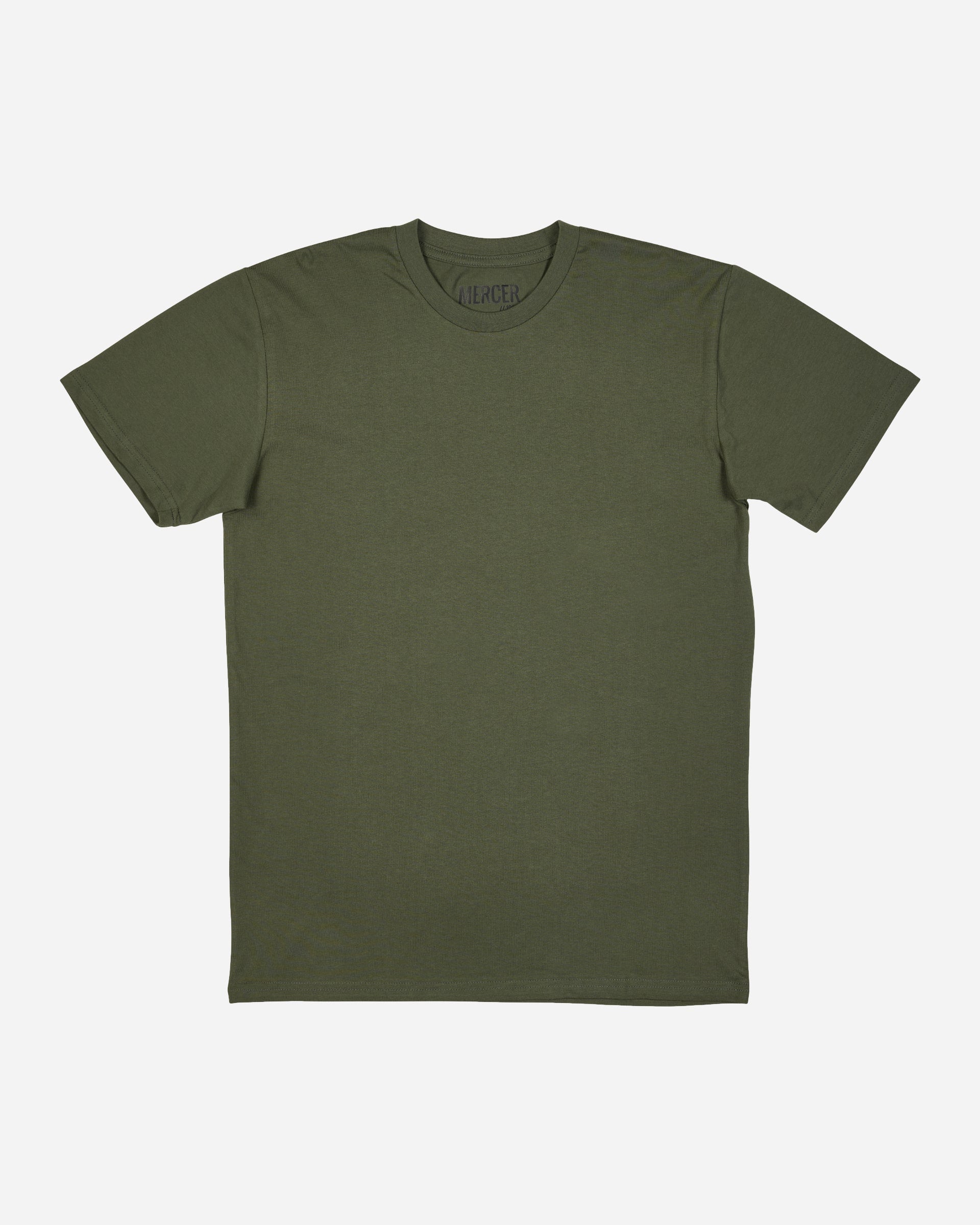 Mid-Weight Green Crew Neck - Men's T-Shirts at Menzclub